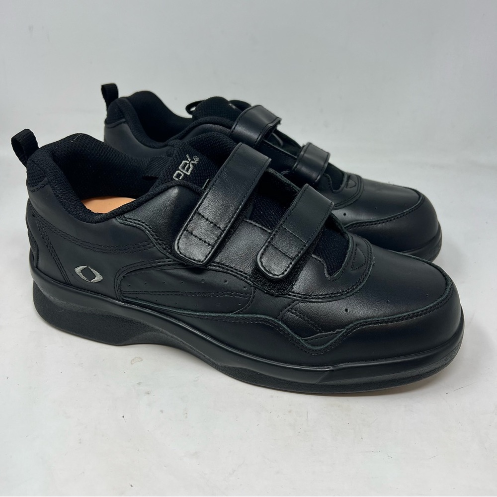 Apex Ambulator G8010M Black Double Strap Comfort Walking Shoes 9.5 XW